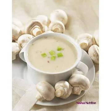 HealthSmart High Protein Cream of Mushroom Soup, 15g Protein, Low Calorie, Low Carb, Sugar Free, Low...