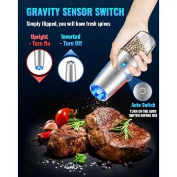 Rechargeable Electric Pepper and Salt Grinder Set - Sweet Alice