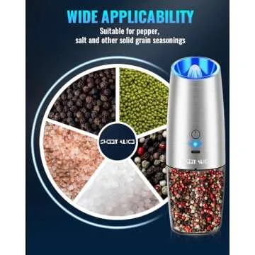 Rechargeable Electric Pepper and Salt Grinder Set - Sweet Alice