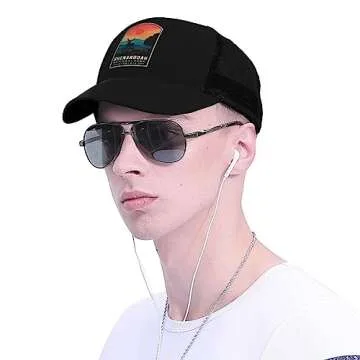 Mens Trucker Hats Hiking Snapback Trucker Hats Womens Mesh Cap Shenandoah National Park Cap