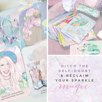 Shine from The Inside Oracle Cards: 44 Affirmation Card Deck and Guidebook for Self-Love, Self-Care, and Confidence