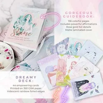 Shine from The Inside Oracle Cards: 44 Affirmation Card Deck and Guidebook for Self-Love, Self-Care, and Confidence