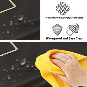 Simple Houseware Heavy Duty 3-Bag Laundry Sorter Rolling Cart, Bronze