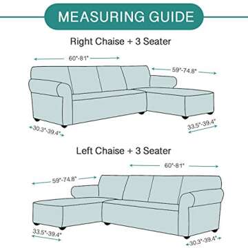 Rose Home Fashion Geometric Sectional Couch Covers