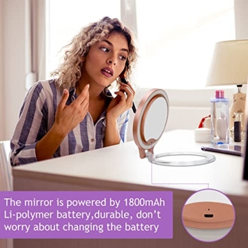 deweisn Magnifying Makeup Mirror with Lights 10X/1X