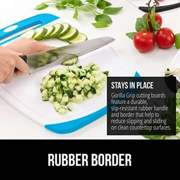 Gorilla Grip Oversized BPA Free Kitchen Cutting Board Set