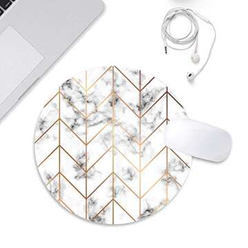 BYBART Black White Marble Stripe Mouse Pad for Stylish Workspaces