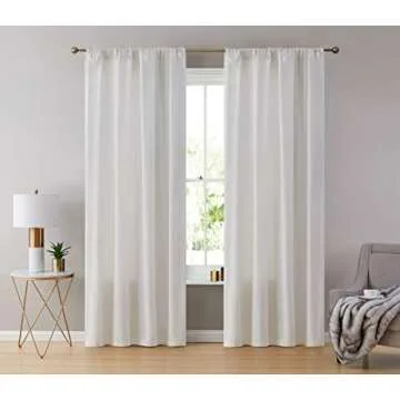 HLC.ME Lopez Velvet Drapes - Premium Privacy Back Tab Rod Pocket Window Treatment Curtain Drapery Pa...