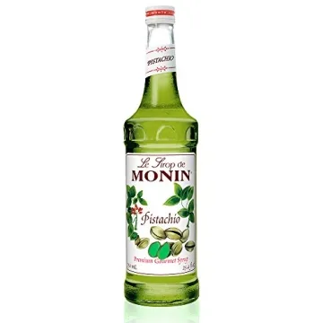 Monin Pistachio Syrup, Rich Roasted Flavor for Lattes, Mochas, and Cocktails, 750 ml