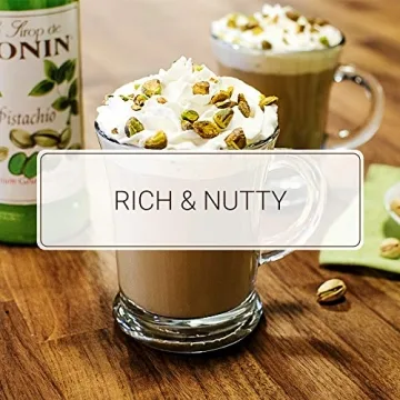 Monin Pistachio Syrup - Rich Flavor for Lattes and Cocktails