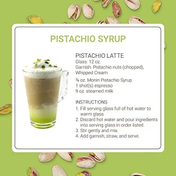 Monin Pistachio Syrup - Rich Flavor for Lattes and Cocktails