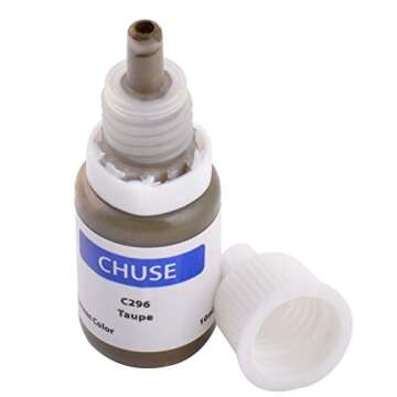 CHUSE Microblading Ink Permanent Makeup Pigment 0.35oz/10ml Eyebrow Ink Microblading Pigment for Eyebrow Eyeliner (C296 Taupe)