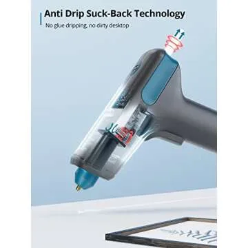 Tilswall Cordless Hot Glue Gun, Fast Heating & Auto Dispensing