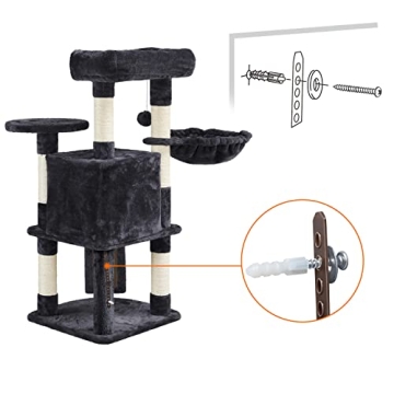 Yaheetech 42in Cat Tower with Cozy Perch and Scratching Posts