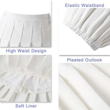 Little Big Girls' Kid Pleated Tennis Short Skirt Skort Kid School Girls Uniform Scooters Skirts