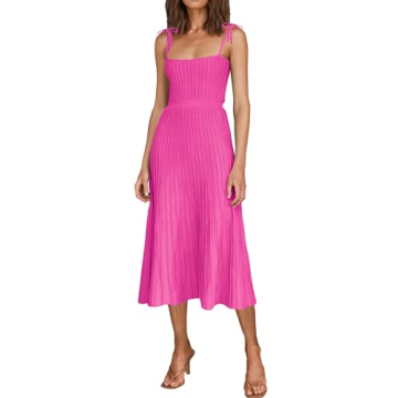 ARTFREE Womens Summer Maxi Dress – Flattering Rose Red Elegance