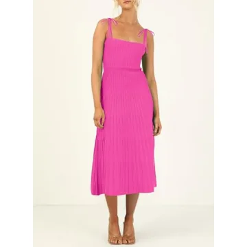 ARTFREE Womens Summer Maxi Dress – Flattering Rose Red Elegance