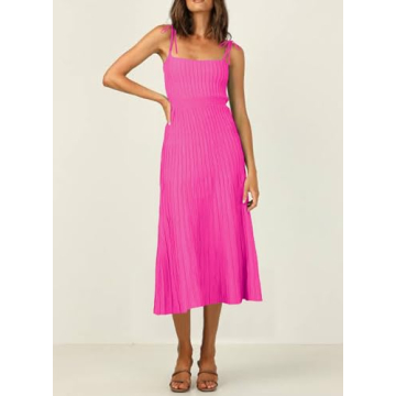 ARTFREE Womens Summer Maxi Dress – Flattering Rose Red Elegance