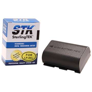 STK LP-E6 Battery for Canon LP-E6N LPE6 Promaster LP-E6NH EOS R R5 R6 R7 5D Mark II III and IV 90D 70D 5Ds 6D 5Ds 80D 7D 60D, 5Ds MKii, MKii MKiii MKiv, 5D4 LPE6N LPE6NH, LP E6 E6N E6NH Accessories