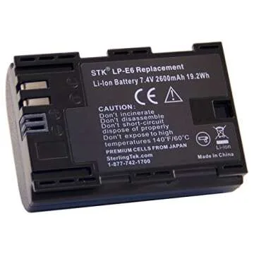 STK LP-E6 Battery for Canon LP-E6N LPE6 Promaster LP-E6NH EOS R R5 R6 R7 5D Mark II III and IV 90D 70D 5Ds 6D 5Ds 80D 7D 60D, 5Ds MKii, MKii MKiii MKiv, 5D4 LPE6N LPE6NH, LP E6 E6N E6NH Accessories