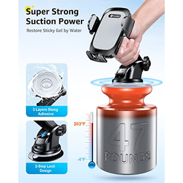 AREDAN Stable Nano Suction Cup Phone Mount for Cars