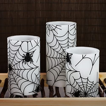 FLAVCHARM Flameless Candles Set for Halloween Elegance