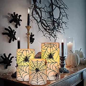 FLAVCHARM Flameless Candles Set for Halloween Elegance