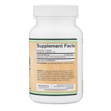 Saffron Supplement for Focus and Mood Support Capsules