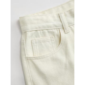 CIDER Yoney Denim Straight Leg Jeans in Ivory