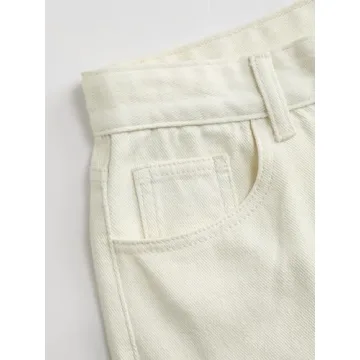 CIDER Yoney Denim Straight Leg Jeans in Ivory