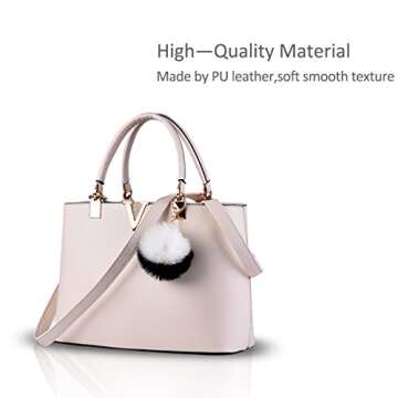 NICOLE&DORIS new trend minimalist fashion handbag for women casual shoulder cross-body bag(Creamy-white)