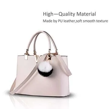 NICOLE&DORIS new trend minimalist fashion handbag for women casual shoulder cross-body bag(Creamy-white)