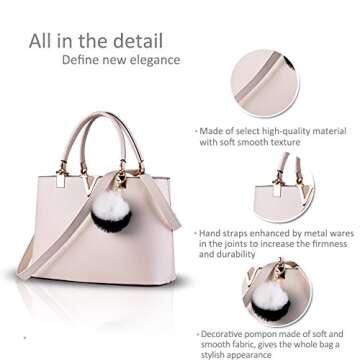 NICOLE&DORIS new trend minimalist fashion handbag for women casual shoulder cross-body bag(Creamy-white)