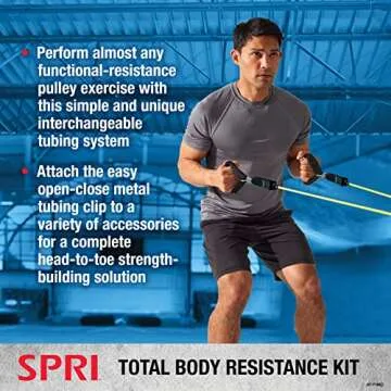 SPRI Resistance Band Kit for Total Body Workouts at Home