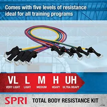 SPRI Resistance Band Kit for Total Body Workouts at Home