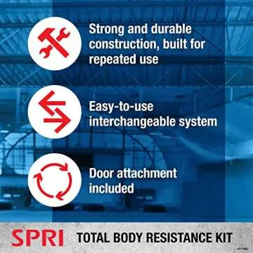 SPRI Resistance Band Kit for Total Body Workouts at Home
