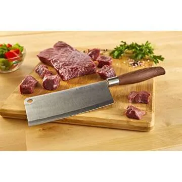 IMUSA USA IMU-73053 5.5" Stainless Steel Cleaver - Ergonomic, Stylish & Versatile