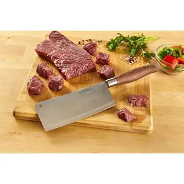 Stylish IMUSA 5.5" Stainless Steel Cleaver with Comfort Handle
