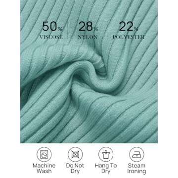 ZESICA Women's Short Sleeve Square Neck Color Block T Shirt 2025 Summer Slim Fit Ribbed Knit Basic Tee Tops,Mint,X-Large