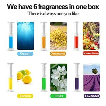 EKE Toilet Gel, Toilet Stain Removal Cleaning Air Freshener, 72 Flower Stamps, Pack of 6 Scents