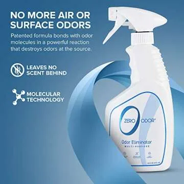 Zero Odor - Multi-Purpose Strong Odor Eliminator for Home, Office, Car, Bathroom, Hotel, Room Deodorizer, and Odor Neutralizer, 16oz