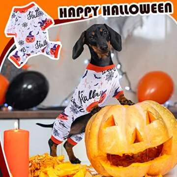 Adorable 4 Pack Halloween Dog Pajamas for Festive Fun