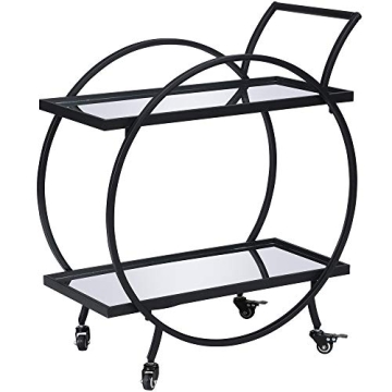 Stylish FirsTime Black Odessa Bar Cart for Modern Homes