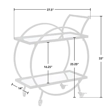 Stylish FirsTime Black Odessa Bar Cart for Modern Homes