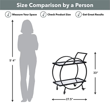 Stylish FirsTime Black Odessa Bar Cart for Modern Homes