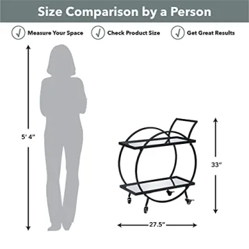 Stylish FirsTime Black Odessa Bar Cart for Modern Homes