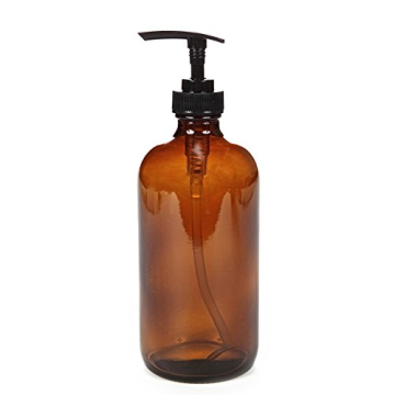 Stylish Amber Glass Bottles with Lotion Pumps for DIY