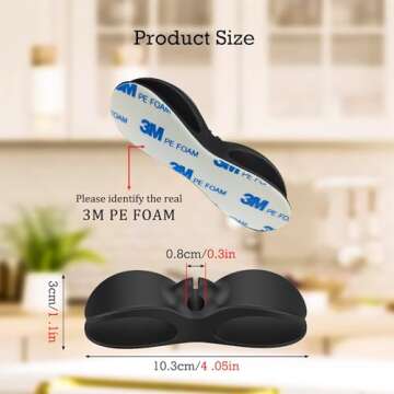 IFLYTEL Upgraded Cord Organizer for Appliances, 3 PCS Soft Silicone Material Cord Wrapper/Cord Keeper/Cord Holder for Most Kitchen Appliances Stick on Toaster, Air Fryer, Coffee Maker, Pressure Cooker