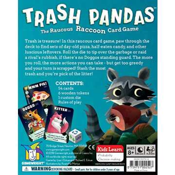 Gamewright Trash Pandas - The Raucous Raccoon Card Game - 252