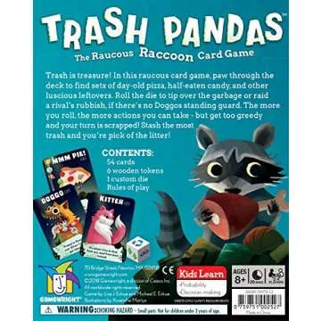 Gamewright Trash Pandas - The Raucous Raccoon Card Game - 252